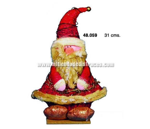 Figura de Papa Noel de 31 cms. Ideal para decorar el hogar en Navidades.
