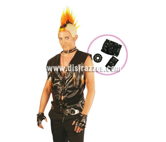 Conjunto Punk o Conjunto Sado. Incluye pendiente, collar y guantes.