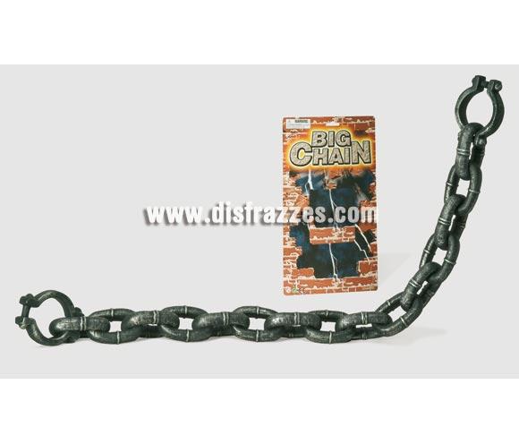 Cadena con grilletes de Prisionero de 128 cm. especial ideal como complemento para tu disfraz de Halloween o para tu disfraz de Preso o recluso de Carnaval.

