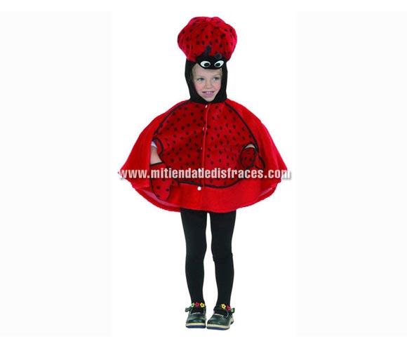Disfraz de Mariquita talla de 1 a 2 años. Incluye capa con capucha y guantes.