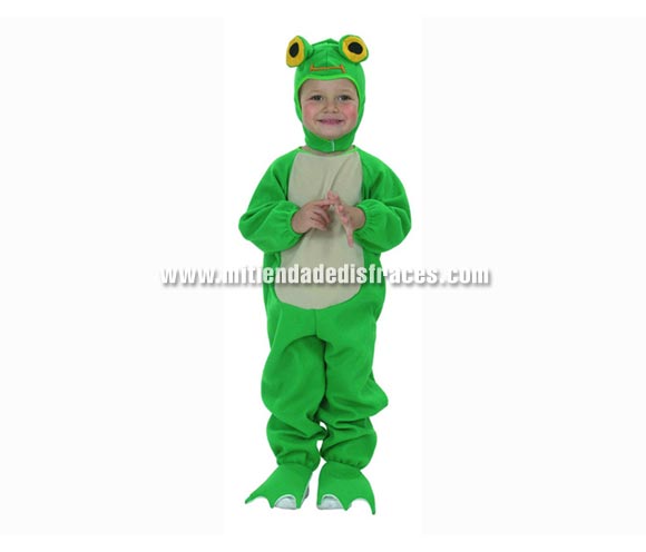 Disfraz de Rana Bebé. Talla de 1 a 2 años. Incluye mono y gorro.