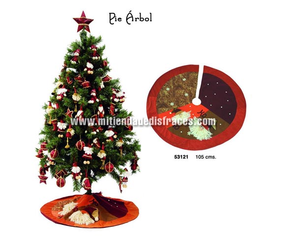 Pie para decorar el árbol de Navidad de 105 cms. en tono dorado.