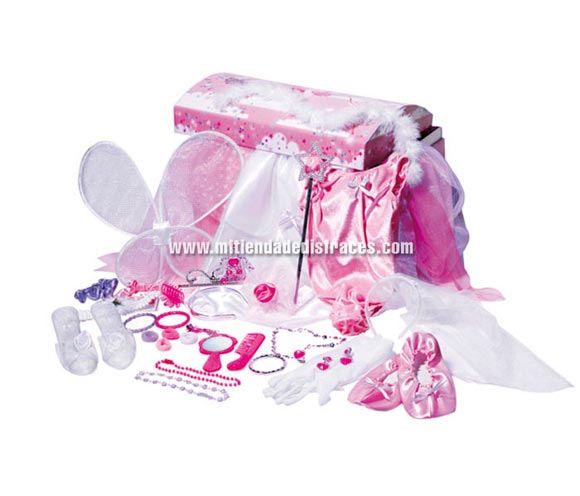 Cofre Princesas con 40 accesorios. Talla única de 3 a 4 años. Artículo con licencia ideal para pedírselo a Papa Noel o a los Reyes Magos.