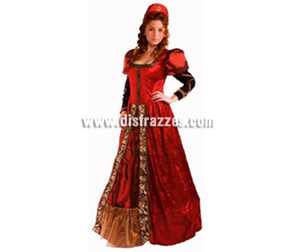 Disfraz de Cortesana Medieval adulta. Talla Universal de mujer. Incluye vestido y tiara. Éste disfraz de Dama o Doncella Medieval es ideal para celebrar las Fiestas o Ferias Medievales cada vez más arraigadas en nuestro País que se celebran tanto en Pueblos en la calle, como en Pub's, Discotecas, Casas particulares,  Restaurantes o Colegios y disfrazándote con un traje Medieval ayudarás a crear ese ambiente de la Época Medieval o la Edad Media tan atractivo como aventurero y que a todos nos fascina.
¡¡Cómpranos tu disfraz para Medievales, será divertido!!
