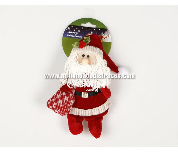 Santa Claus con saco cuadros regalos 17 cm.