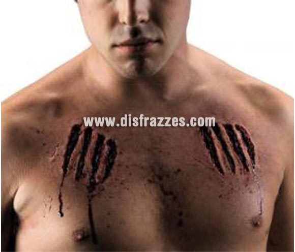 Maquillaje FX Arañazos para Hallowen. Artículo de Maquillaje FX fabricado en látex ideal para caracterizarte en Carnaval, en Halloween o en cualquier fecha del año que tengas ocasión para ir de Fiesta a Pubs, Discotecas, Casas particulares, Restaurantes o Colegios y ayudar a crear un ambiente Festivo propio de la Fiesta a la que acudas.
¡¡Compra el maquillaje FX para tu disfraz de Carnaval o de Halloween en nuestra tienda de disfraces, será divertido!!
