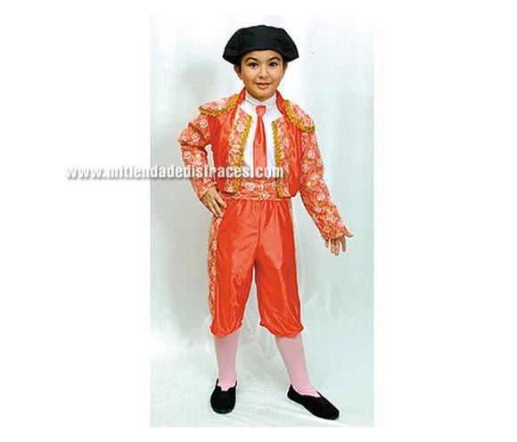 Disfraz de Torero Económico talla de 10 a 12 años. Varios colores. Incluye pantalón, chaqueta, fajín, corbata y montura.
