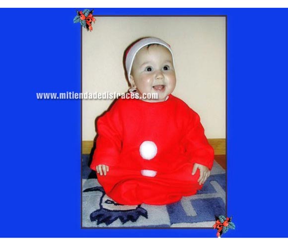 Disfraz de Papa Noel Bebé talla de 6 meses. Saquito Papa noel.