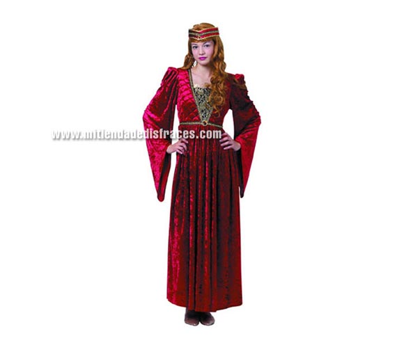 Disfraz de Julieta Adulta Económico. Talla única 40/44. Incluye vestido y tocado.