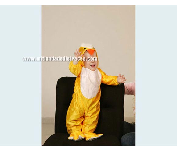 Disfraz de Pollito Bebé talla de 6 a 12 meses. Incluye mono con capucha.