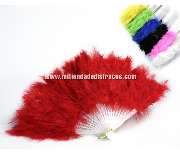 Abanicos de Plumas de 28 cms. 7 colores surtidos.