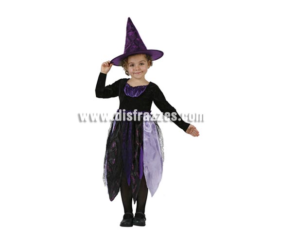 Disfraz de Bruja Murciélago infantil para Halloween. Talla de 5 a 6 años. Incluye vestido y sombrero. Éste disfraz de Halloween es ideal para celebrar la Fiesta de la Noche de las Brujas en Pubs, Discotecas, Casas particulares,  Restaurantes o Colegios y ayudar a crear un ambiente terrorífico y tenebroso indispensable para la Noche de Halloween la cual se celebra la víspera de Todos los Santos.
¡¡Compra tu disfraz para Halloween en nuestra tienda de disfraces, será divertido!!
