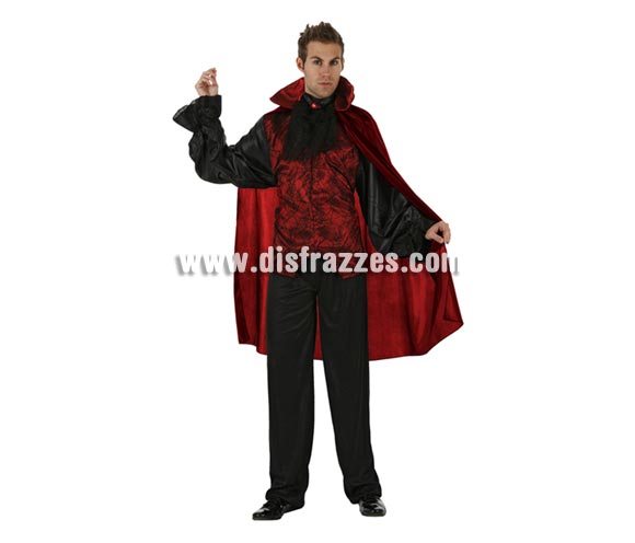 Disfraz de Emperador de la Oscuridad adulto para Halloween. Talla standar M-L = 52/54. Disfraz de Drácula o Vampiro para dar miedo en Halloween. Éste disfraz de Halloween es ideal para celebrar la Fiesta de la Noche de las Brujas en Pubs, Discotecas, Casas particulares,  Restaurantes o Colegios y ayudar a crear un ambiente terrorífico y tenebroso indispensable para la Noche de Halloween la cual se celebra la víspera de Todos los Santos.
¡¡Compra tu disfraz para Halloween en nuestra tienda de disfraces, será divertido!!

