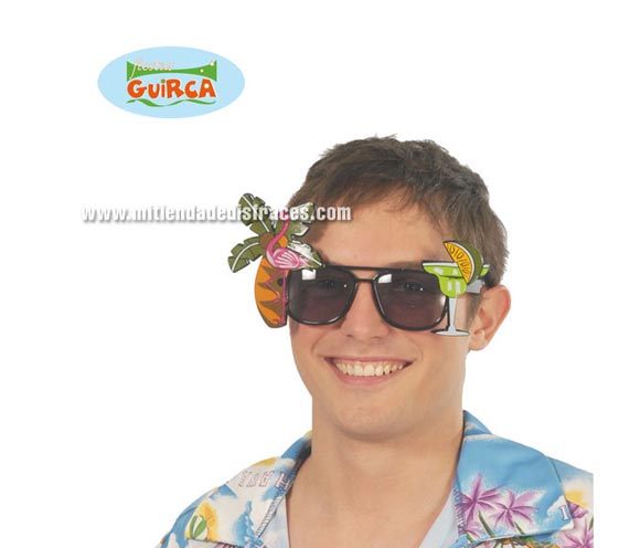 Gafas Hawaiano. Ideal como complemento de tu disfraz para Carnaval para ir de Fiesta a Pub's, Discotecas, Casas particulares, Restaurantes o Colegios y ayudar a crear un ambiente Carnavalesco y Festivo propio de la Fiesta de Carnavales.
