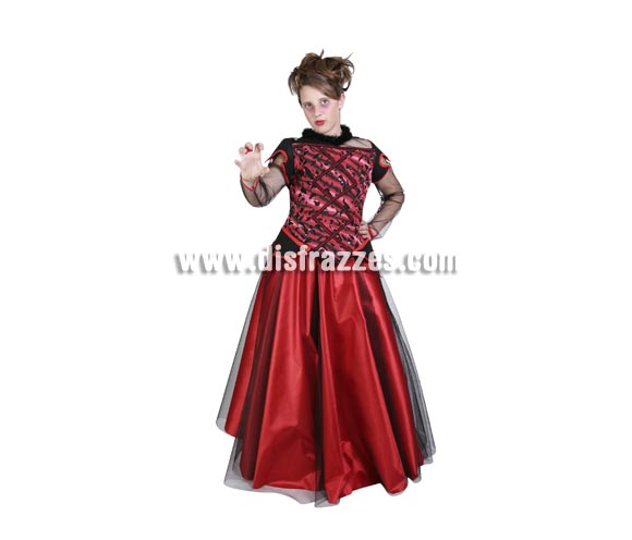 Disfraz de Vampiresa infantil para Halloween. Alta calidad. Hecho en España. Disponible en varias tallas. Incluye cuerpo y falda con tul. Éste disfraz de Halloween es ideal para celebrar la Fiesta de la Noche de las Brujas en Pubs, Discotecas, Casas particulares,  Restaurantes o Colegios y ayudar a crear un ambiente terrorífico y tenebroso indispensable para la Noche de Halloween la cual se celebra la víspera de Todos los Santos.
¡¡Compra tu disfraz para Halloween en nuestra tienda de disfraces, será divertido!!
