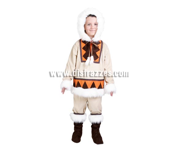 Disfraz de Esquimal infantil para Carnaval. Alta calidad. Hecho en España. Disponible en varias tallas. Incluye chaqueta con capucha, pantalones y cubrebotas. Éste disfraz de Carnaval es ideal para divertirse en las Fiestas de Carnavales tan divertidas y estrambóticas como siempre y que cada vez se celebran en más Pueblos, Villas  y Ciudades, tanto en la calle como en Pubs, Discotecas, Casas particulares,  Restaurantes o Colegios y disfrazándote con un traje de Carnaval ayudarás a crear ese ambiente Carnavalesco, tan divertido, multicolor y variopinto  que a todos nos fascina y nos divierte.
¡¡Compra tu disfraz para Carnaval en nuestra tienda de disfraces, será divertido!!
