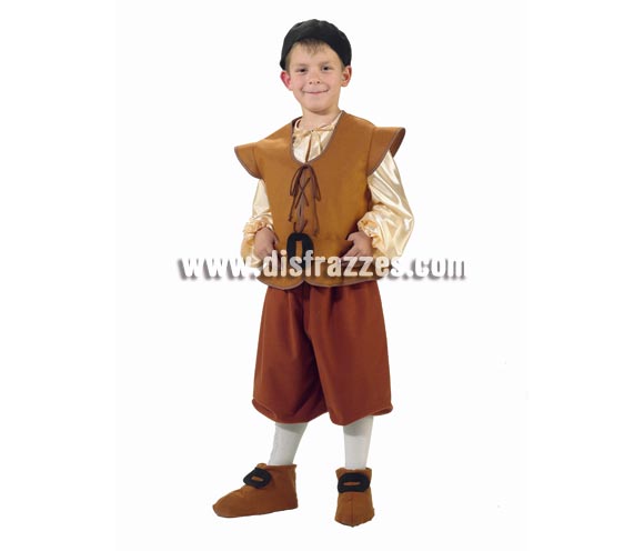 Disfraz de Escudero o Sancho Panza infantil. Alta calidad. Hecho en España. Disponible en varias tallas. Incluye gorro, camisa, chaleco, cinturón, pantalones y cubrepies. Éste disfraz de Carnaval es ideal para divertirse en las Fiestas de Carnavales tan divertidas y estrambóticas como siempre y que cada vez se celebran en más Pueblos, Villas  y Ciudades, tanto en la calle como en Pubs, Discotecas, Casas particulares,  Restaurantes o Colegios y disfrazándote con un traje de Carnaval ayudarás a crear ese ambiente Carnavalesco, tan divertido, multicolor y variopinto  que a todos nos fascina y nos divierte.
¡¡Compra tu disfraz para Carnaval en nuestra tienda de disfraces, será divertido!!
