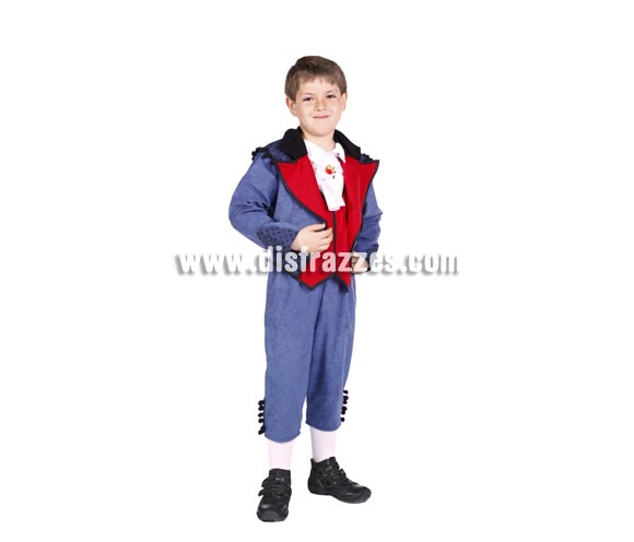 Disfraz de Goyesco infantil. Alta calidad. Hecho en España. Disponible en varias tallas. Incluye pantalones, chaqueta, camisa y cuello. Éste disfraz de Carnaval es ideal para divertirse en las Fiestas de Carnavales tan divertidas y estrambóticas como siempre y que cada vez se celebran en más Pueblos, Villas  y Ciudades, tanto en la calle como en Pubs, Discotecas, Casas particulares,  Restaurantes o Colegios y disfrazándote con un traje de Carnaval ayudarás a crear ese ambiente Carnavalesco, tan divertido, multicolor y variopinto  que a todos nos fascina y nos divierte.
¡¡Compra tu disfraz para Carnaval en nuestra tienda de disfraces, será divertido!!
