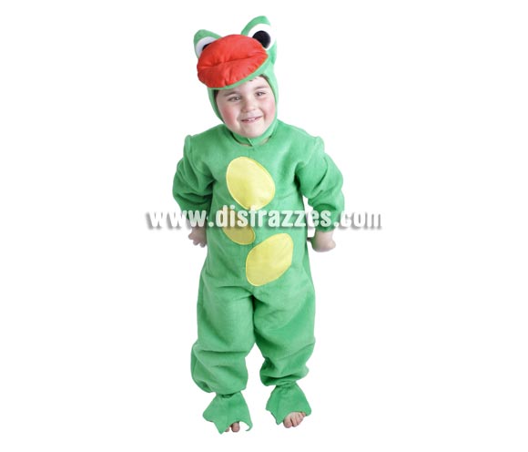 Disfraz de Rana infantil. Alta calidad. Hecho en España. Disponible en varias tallas. Incluye mono con cubrepies y capucha. Disfraz de Rana para niño y para niña, un disfraz muy divertido y original. También lo hacemos en talla de adulto para grupos, consúltanos. 