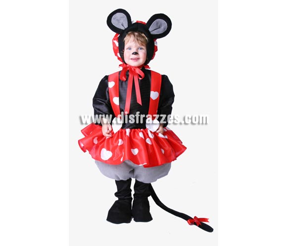 Disfraz de Ratoncita infantil. Alta calidad. Hecho en España. Disponible en varias tallas. Incluye gorro con orejas, camisa, vestido, pantalones con cola y piernas. Para jugar a ser Minnie Mouse. Éste disfraz de Carnaval es ideal para divertirse en las Fiestas de Carnavales tan divertidas y estrambóticas como siempre y que cada vez se celebran en más Pueblos, Villas  y Ciudades, tanto en la calle como en Pub's, Discotecas, Casas particulares,  Restaurantes o Colegios y disfrazándote con un traje de Carnaval ayudarás a crear ese ambiente Carnavalesco, tan divertido, multicolor y variopinto  que a todos nos fascina y nos divierte.
¡¡Compra tu disfraz para Carnaval en nuestra tienda de disfraces, será divertido!!
