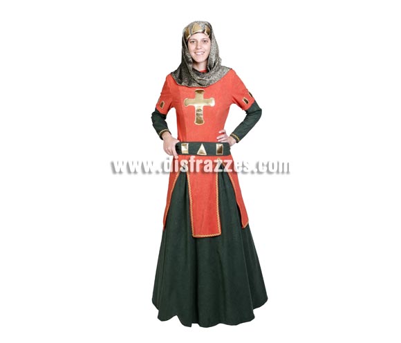 Disfraz de Guerrera Medieval adulta para Ferias Medievales. Alta calidad. Hecho en España. Talla única 40/44. Incluye velo, casaca, cinturón y falda. Éste disfraz de Medieval es ideal para celebrar las Fiestas o Ferias Medievales cada vez más arraigadas en nuestro País que se celebran tanto en Pueblos en la calle, como en Pubs, Discotecas, Casas particulares,  Restaurantes o Colegios y disfrazándote con un traje Medieval ayudarás a crear ese ambiente de la Edad Media, el Renacimiento o la Época Medieval, tan atractivo como aventurero y que a todos nos fascina.
¡¡Compra tu disfraz para Ferias Medievales en nuestra tienda de disfraces, será divertido!!
