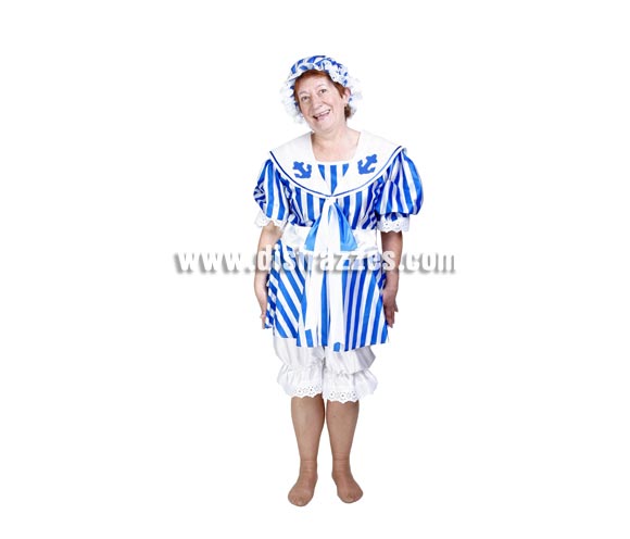 Disfraz de Bañista mujer adulta para Carnavales. Alta calidad. Hecho en España. Talla única 40/44. Incluye gorro, traje y pololos. Éste disfraz de Carnaval es ideal para divertirse en las Fiestas de Carnavales tan divertidas y estrambóticas como siempre y que cada vez se celebran en más Pueblos, Villas  y Ciudades, tanto en la calle como en Pubs, Discotecas, Casas particulares,  Restaurantes o Colegios y disfrazándote con un traje de Carnaval ayudarás a crear ese ambiente Carnavalesco, tan divertido, multicolor y variopinto  que a todos nos fascina y nos divierte.
¡¡Compra tu disfraz para Carnaval en nuestra tienda de disfraces, será divertido!!
