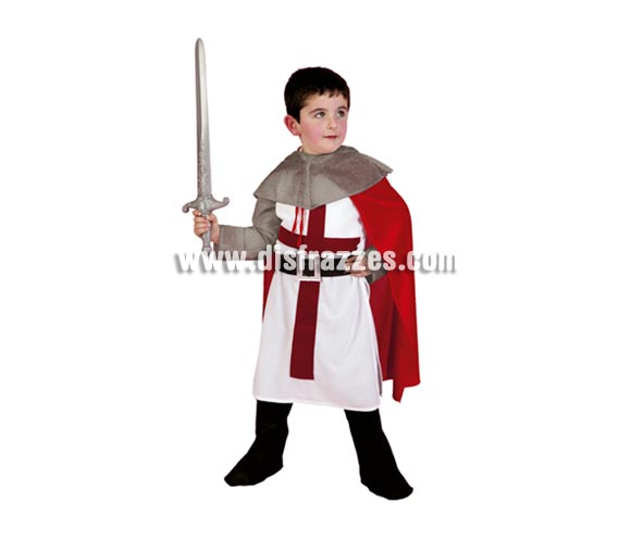 Disfraz de Caballero Medieval barato para Carnaval. Talla de 10 a 12 años. Incluye verdugo, casaca, cinturón, pantalones, botas y capa. Espada NO incluida, podrás verla en la sección de Complementos. Éste disfraz de Medieval es ideal para celebrar las Fiestas o Ferias Medievales cada vez más arraigadas en nuestro País que se celebran tanto en Pueblos en la calle, como en Pubs, Discotecas, Casas particulares,  Restaurantes o Colegios y disfrazándote con un traje Medieval ayudarás a crear ese ambiente de la Edad Media, el Renacimiento o la Época Medieval, tan atractivo como aventurero y que a todos nos fascina.
¡¡Compra tu disfraz para Ferias Medievales en nuestra tienda de disfraces, será divertido!!
