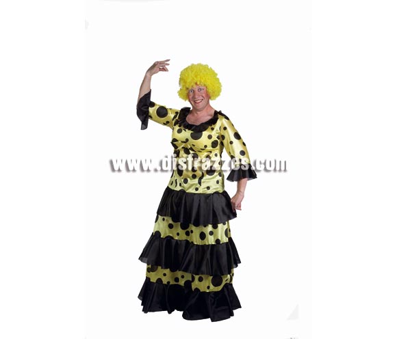 Disfraz de Sevillana hombre adulto para Carnaval y para Despedidas de Soltero. Alta calidad. Hecho en España. Talla única 50. Peluca NO incluida, podrás  verla en la sección Pelucas. Flor NO incluida. Éste disfraz de Carnaval es ideal para divertirse en las Fiestas de Carnavales tan divertidas y estrambóticas como siempre y que cada vez se celebran en más Pueblos, Villas  y Ciudades, tanto en la calle como en Pubs, Discotecas, Casas particulares,  Restaurantes o Colegios y disfrazándote con un traje de Carnaval ayudarás a crear ese ambiente Carnavalesco, tan divertido, multicolor y variopinto  que a todos nos fascina y nos divierte.
¡¡Compra tu disfraz para Carnaval en nuestra tienda de disfraces, será divertido!!
