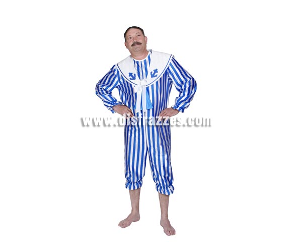 Disfraz de Bañista hombre adulto para Carnaval. Alta calidad. Hecho en España. Talla única 52/56. Incluye traje y cuello. Éste disfraz de Carnaval es ideal para divertirse en las Fiestas de Carnavales tan divertidas y estrambóticas como siempre y que cada vez se celebran en más Pueblos, Villas  y Ciudades, tanto en la calle como en Pubs, Discotecas, Casas particulares,  Restaurantes o Colegios y disfrazándote con un traje de Carnaval ayudarás a crear ese ambiente Carnavalesco, tan divertido, multicolor y variopinto  que a todos nos fascina y nos divierte.
¡¡Compra tu disfraz para Carnaval en nuestra tienda de disfraces, será divertido!!
