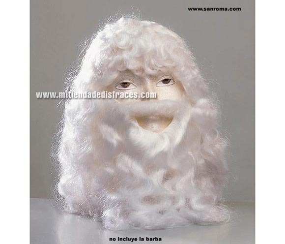Peluca de Rey blanca. Barba NO incluida.