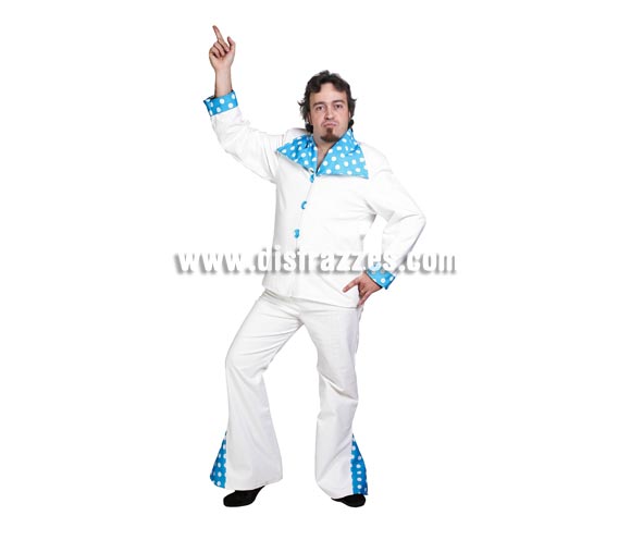 Disfraz de Tony Manolo adulto para Carnaval. Alta calidad. Hecho en España. Talla única 52/56. Incluye chaqueta y pantalones. Disfraz de Tony Manero. Éste disfraz de Carnaval es ideal para divertirse en las Fiestas de Carnavales tan divertidas y estrambóticas como siempre y que cada vez se celebran en más Pueblos, Villas  y Ciudades, tanto en la calle como en Pubs, Discotecas, Casas particulares,  Restaurantes o Colegios y disfrazándote con un traje de Carnaval ayudarás a crear ese ambiente Carnavalesco, tan divertido, multicolor y variopinto  que a todos nos fascina y nos divierte.
¡¡Compra tu disfraz para Carnaval en nuestra tienda de disfraces, será divertido!!
