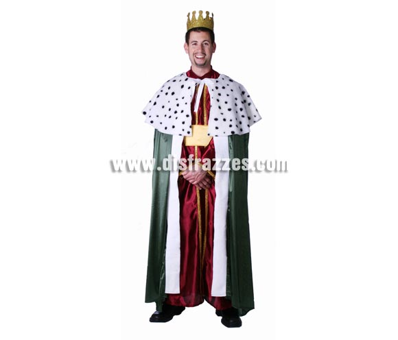 Disfraz de Rey Mago Gaspar adulto para Navidad. Alta calidad. Hecho en España. Talla única 52/56. Corona NO incluida, podrás verla en la sección de Complementos para Navidad. Éste disfraz de Navidad es ideal para la época Navideña en la que los niños hacen teatros de Belenes e interpretan canciones tradicionales en los Colegios y se comienzan a preparar las Fiestas en las que Reina la Paz y la Unidad. Disfrazándote con un disfraz para Navidad, o disfrazando a tus hijos con disfraces de Navidad, ayudas a crear ese ambiente mágico en el que los peques se sienten protagonistas y ven el auténtico Espíritu Navideño que entre todos debemos crear.
¡¡Compra tu disfraz para Navidad en nuestra tienda de disfraces, será divertido!!
