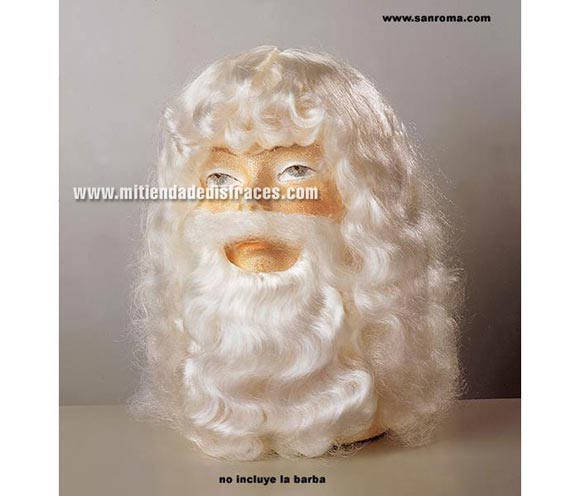 Peluca de Rey blanca pequeña. Barba NO incluida.