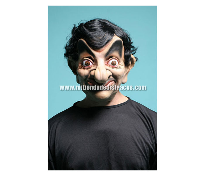 Máscara de loco ojos saltones. Máscara de Mr. Bean.