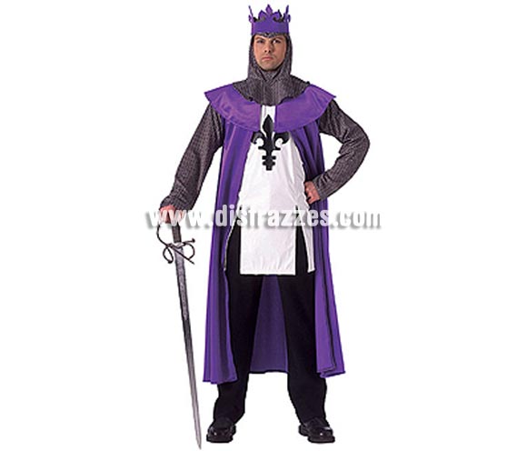 Disfraz de Rey Medieval adulto. Talla Universal de hombre. Incluye camisa, capa con cuello y corona. Espada NO incluida. Éste disfraz de Rey Medieval es ideal para celebrar las Fiestas o Ferias Medievales cada vez más arraigadas en nuestro País que se celebran tanto en Pueblos en la calle, como en Pub's, Discotecas, Casas particulares,  Restaurantes o Colegios y disfrazándote con un traje Medieval ayudarás a crear ese ambiente de la Edad Media, el Renacimiento o la Época Medieval, tan atractivo como aventurero y que a todos nos fascina.
¡¡Cómpranos tu disfraz para Ferias Medievales, será divertido!!
