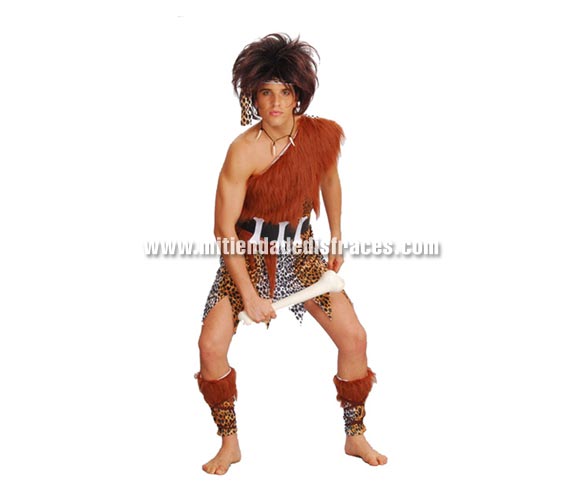Disfraz de Troglodita adulto. Talla única 52/54. Peluca y hueso NO incluidos, podrás verlos en la sección Complementos. Disfraz de Cavernícola para hombre.