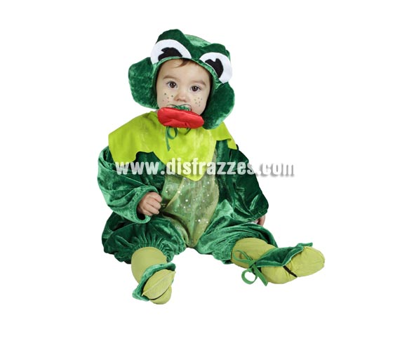 Pelele Ranita bebé barato para Carnaval. Talla de 6 a 12 meses. Alta calidad. Hecho en España. Incluye pelele y capucha. Éste disfraz de Carnaval es ideal para divertirse en las Fiestas de Carnavales tan divertidas y estrambóticas como siempre y que cada vez se celebran en más Pueblos, Villas  y Ciudades, tanto en la calle como en Pubs, Discotecas, Casas particulares, Restaurantes o Colegios y disfrazándote con un traje de Carnaval ayudarás a crear ese ambiente Carnavalesco, tan divertido, multicolor y variopinto que a todos nos fascina y nos divierte.
¡¡Compra tu disfraz para Carnaval en nuestra tienda de disfraces, será divertido!!
