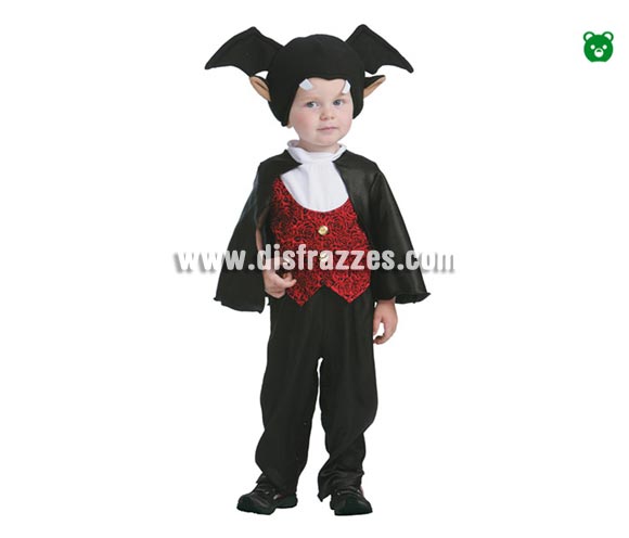 Disfraz de Vampiro bebé para Halloween. Talla de 1 a 2 años. Éste disfraz de Halloween es ideal para celebrar la Fiesta de la Noche de las Brujas en Pub's, Discotecas, Casas particulares,  Restaurantes o Colegios y ayudar a crear un ambiente terrorífico y tenebroso indispensable para la Noche de Halloween la cual se celebra la víspera de Todos los Santos.
¡¡Compra tu disfraz para Halloween en nuestra tienda de disfraces, será divertido!!
