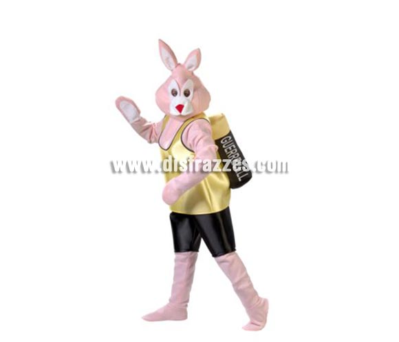 Disfraz de Conejo Duracell adulto. Alta calidad. Hecho en España. Disponible en talla única de hombre (50) y de mujer (44). Incluye cabeza, camisa con pila y pantalones con piernas y cubrepies.  Disfraz calentito ideal para Grupos y Comparsas.