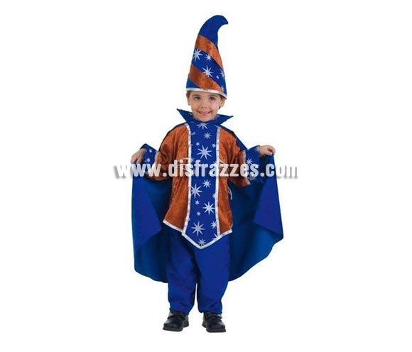 Disfraz de Brujo o Brujito Caldera infantil Deluxe para Halloween. Disponible en varias tallas. Incluye pantalón, gorro y camisa con capa. Alta calidad. Hecho en España. 
¡¡Compra tu disfraz para Halloween en nuestra tienda de disfraces, será divertido!! OFERTA LIQUIDACIÓN DE STOCK. Precio Super - rebajado!!!
