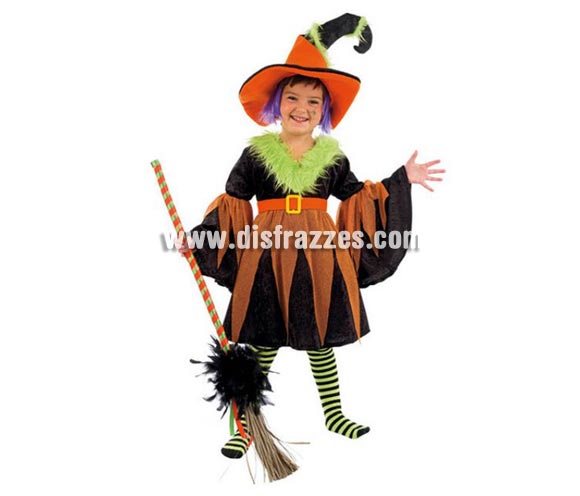 Disfraz de Brujita o Bruja Samantha infantil Deluxe para Halloween. Disponible en varias tallas. Incluye vestido y sombrero. Escoba NO incluida, podrás verla en la sección de Complementos para Halloween.
Alta calidad. Hecho en España. 
¡¡Compra tu disfraz para Halloween en nuestra tienda de disfraces, será divertido!!
