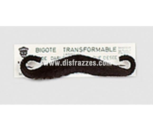 Bigote transformable adhesivo. Lleva un alambre por dentro y se le puede dar cualquier forma, sirve para hacer muchos tipos de bigotes.