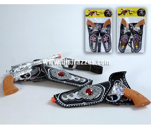 Dos pistolas Vaquero con pistoleras para Carnavales. Tres surtidos. Ideal como complemento de tu disfraz para Carnaval para ir de Fiesta a Pubs, Discotecas, Casas particulares, Restaurantes o Colegios y ayudar a crear un ambiente Carnavalesco y Festivo propio de la Fiesta de Carnavales.
¡¡Compra el complemento para tu disfraz de Carnaval en nuestra tienda de disfraces, será divertido!!
