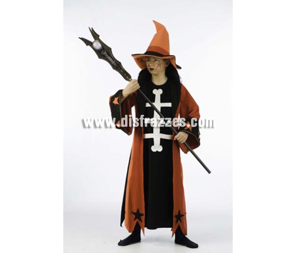 SUPEROFERTA!!! Disfraz de Brujo Cadavérico infantil Deluxe talla 7-9 años. LIQUIDACIÓN de STOCK!!!. Hecho en España. Incluye túnica y sombrero. Bastón o varita NO incluido. Éste disfraz de Halloween es ideal para celebrar la Fiesta de la Noche de las Brujas en Pubs, Discotecas, Casas particulares,  Restaurantes o Colegios y ayudar a crear un ambiente terrorífico y tenebroso indispensable para la Noche de Halloween la cual se celebra la víspera de Todos los Santos.
¡¡Compra tu disfraz para Halloween en nuestra tienda de disfraces, será divertido!!
