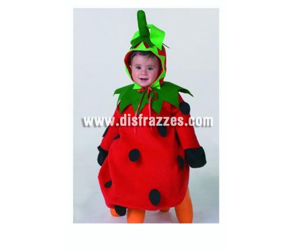 Disfraz Saquito Fresa bebés para Carnaval. Talla de 6 a 9 meses. Alta calidad. Hecho en España. Incluye capucha y saquito. Éste disfraz de Carnaval es ideal para divertirse en las Fiestas de Carnavales tan divertidas y estrambóticas como siempre y que cada vez se celebran en más Pueblos, Villas  y Ciudades, tanto en la calle como en Pubs, Discotecas, Casas particulares, Restaurantes o Colegios y disfrazándote con un traje de Carnaval ayudarás a crear ese ambiente Carnavalesco, tan divertido, multicolor y variopinto que a todos nos fascina y nos divierte.
¡¡Compra tu disfraz para Carnaval en nuestra tienda de disfraces, será divertido!!
