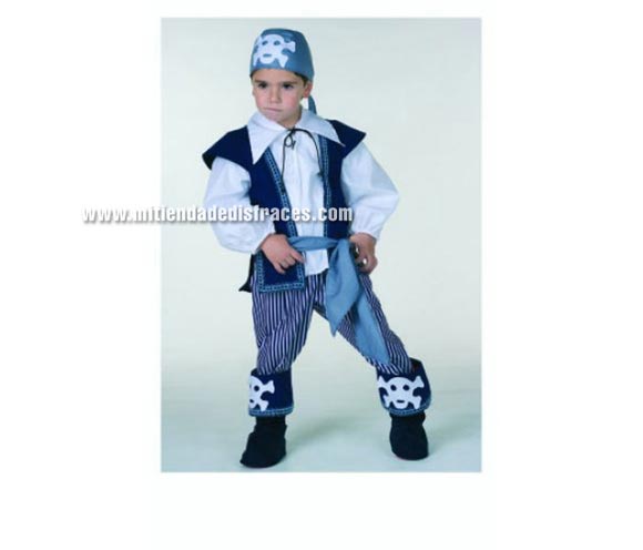 Disfraz de Bucanero Especial infantil. Hecho en España. Disponible en varias tallas.