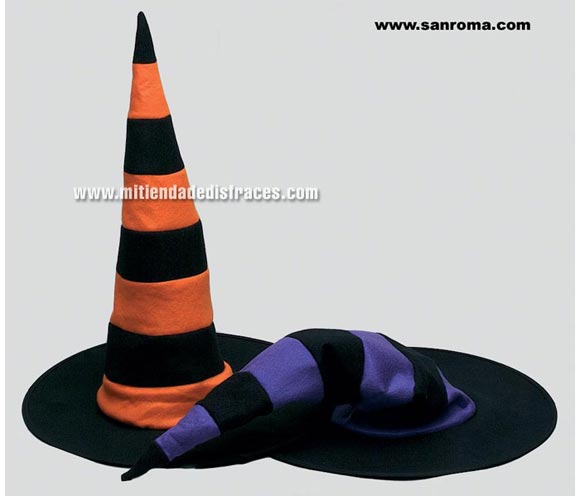 Sombrero de  Bruja de fieltro color butano.