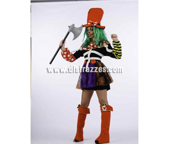 Disfraz de Payasa Terrorífica adulta Deluxe para Halloween. Alta calidad. Hecho en España. Disponible en varias tallas. Incluye falda, vestido, cubrebotas y sombrero. Hacha NO incluida, podrás verla en la sección Complementos. Éste disfraz de Halloween es ideal para celebrar la Fiesta de la Noche de las Brujas en Pubs, Discotecas, Casas particulares,  Restaurantes o Colegios y ayudar a crear un ambiente terrorífico y tenebroso indispensable para la Noche de Halloween la cual se celebra la víspera de Todos los Santos.
¡¡Compra tu disfraz para Halloween en nuestra tienda de disfraces, será divertido!!
