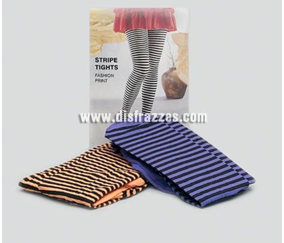 Panty rayas fantasía lila y negra. Talla única de mujer. Ideal como complemento de tu disfraz de Halloween para ir de Fiesta a Pubs, Discotecas, Casas particulares o Restaurantes y ayudar a crear un ambiente terrorífico y tenebroso en la Fiesta de Halloween.
¡¡Compra los complementos de tu disfraz para Halloween en nuestra tienda de disfraces, será divertido!!
