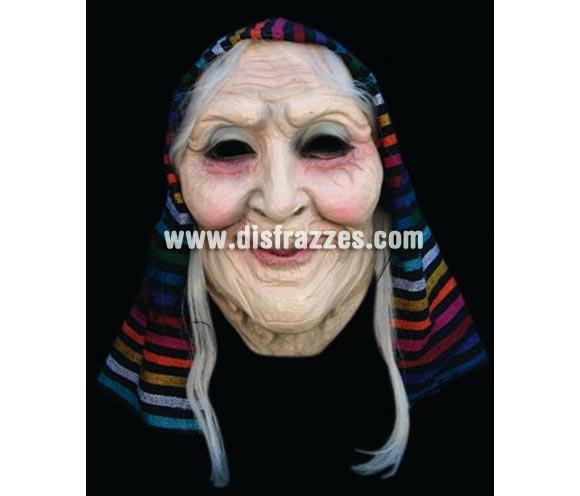 Máscara de Anciana con Pañuelo de látex para Halloween. Alta calidad. Fabricada artesanalmente por una empresa que hacen efectos especiales para Hollywood. Máscara o Careta de Halloween ideal para ir de Fiesta la Noche de las Brujas a Pubs, Discotecas, Casas particulares o Restaurantes y ayudar a crear un ambiente terrorífico y tenebroso en la Fiesta de Halloween.
¡¡Compra tu careta o tu máscara para Halloween en nuestra tienda de disfraces, será divertido!!
